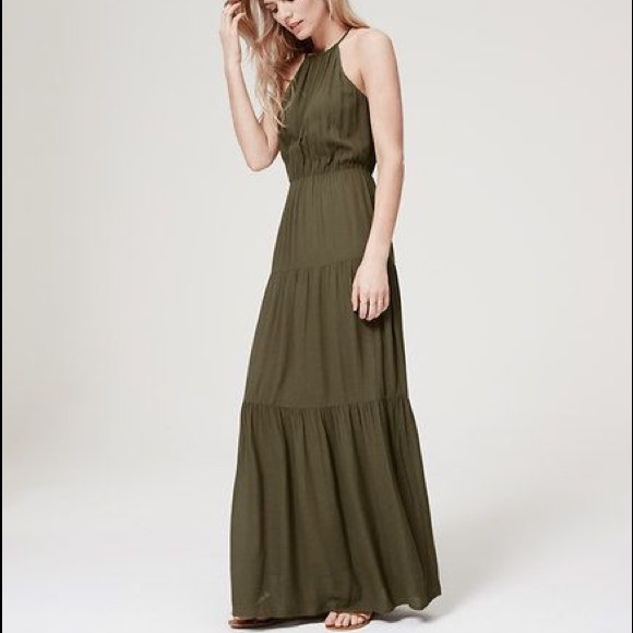 olive green maxi
