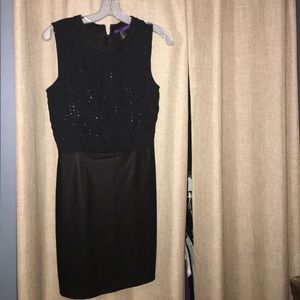 Dress with sequin top