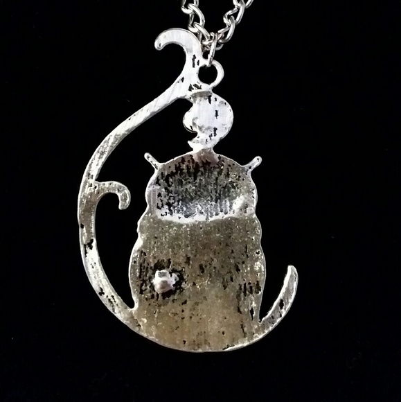 Steam punk owl necklace - Picture 3 of 7