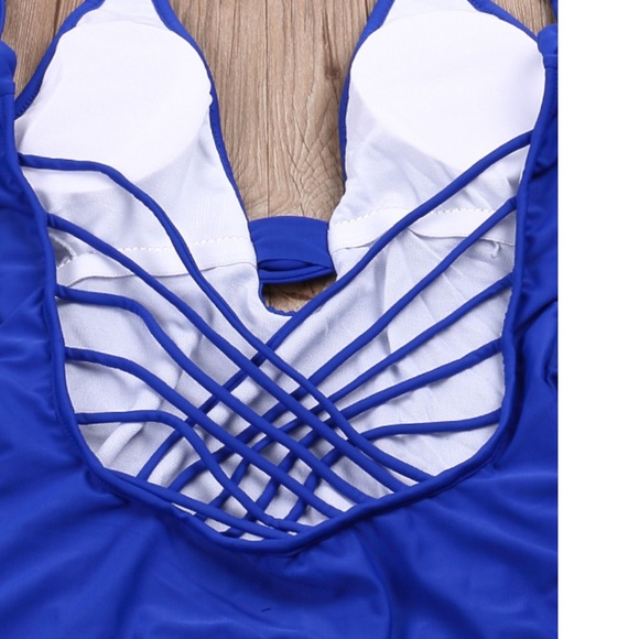 Blue One Piece Swimsuit - Picture 3 of 7