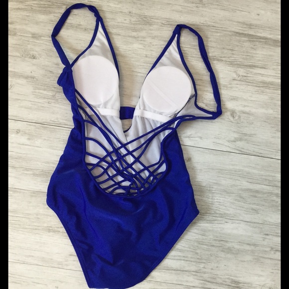 Blue One Piece Swimsuit - Picture 7 of 7