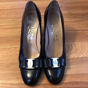 Vintage Salvatore Ferragamo. Very cute stack heel!