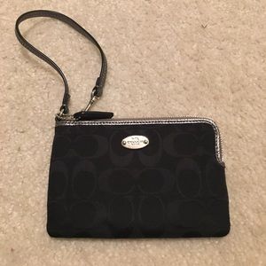 Black and Silver Wristlet