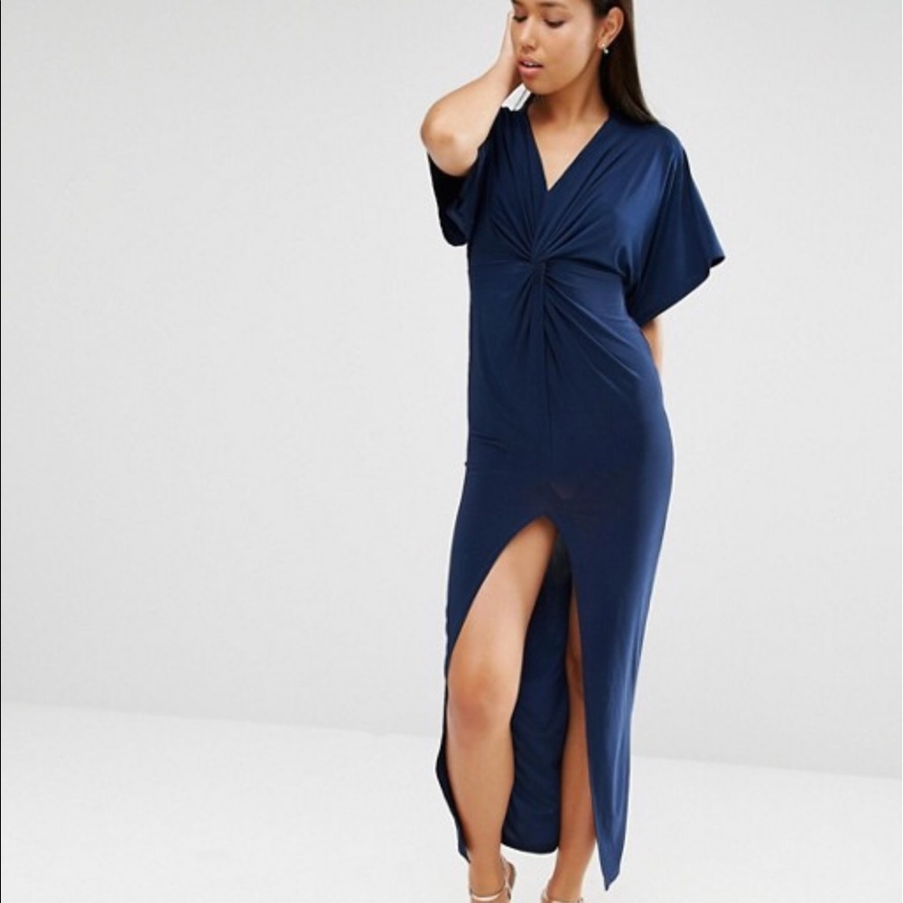 Navy blue maxi dress