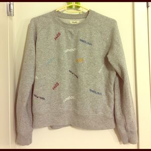 grey Hoddy with letters