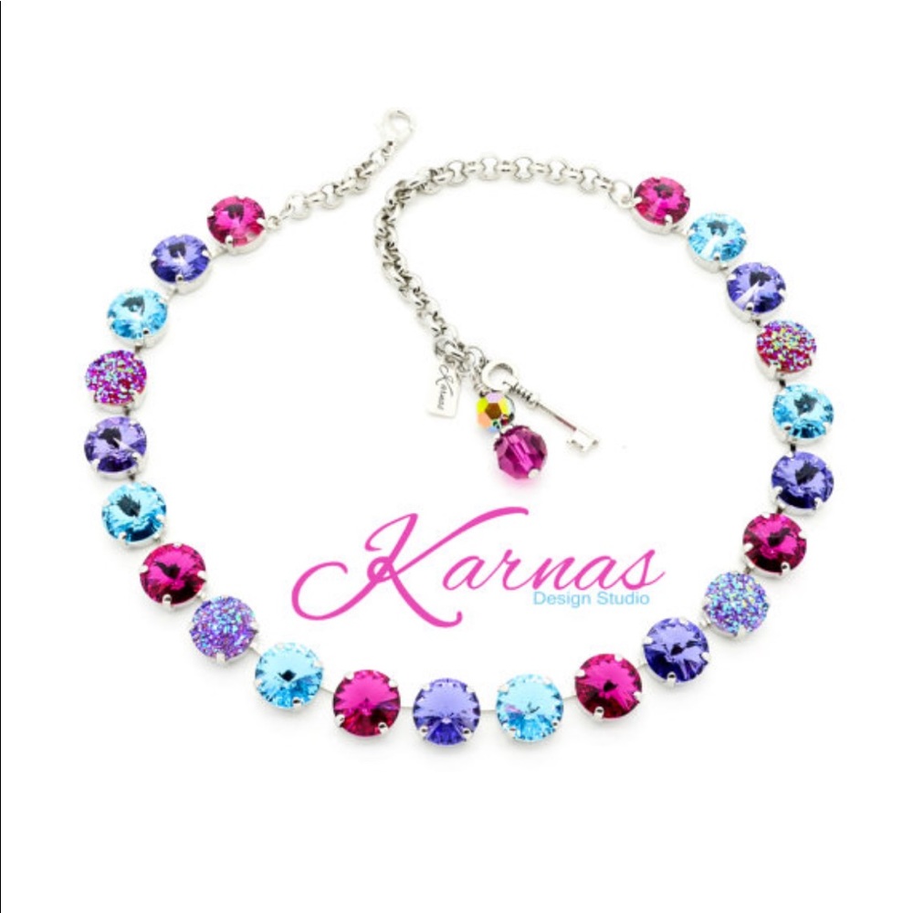 DREAMIN' OF DRUZY Crystal Choker Rhodium Silver