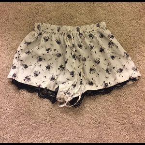 silk short with lace, small flowers