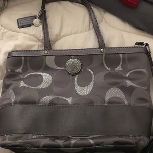 Small gray Coach purse