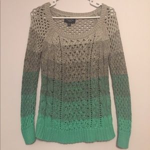 Green ombre XS so sheer sweater