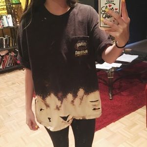 Distressed Harley Davidson Pocket Tee