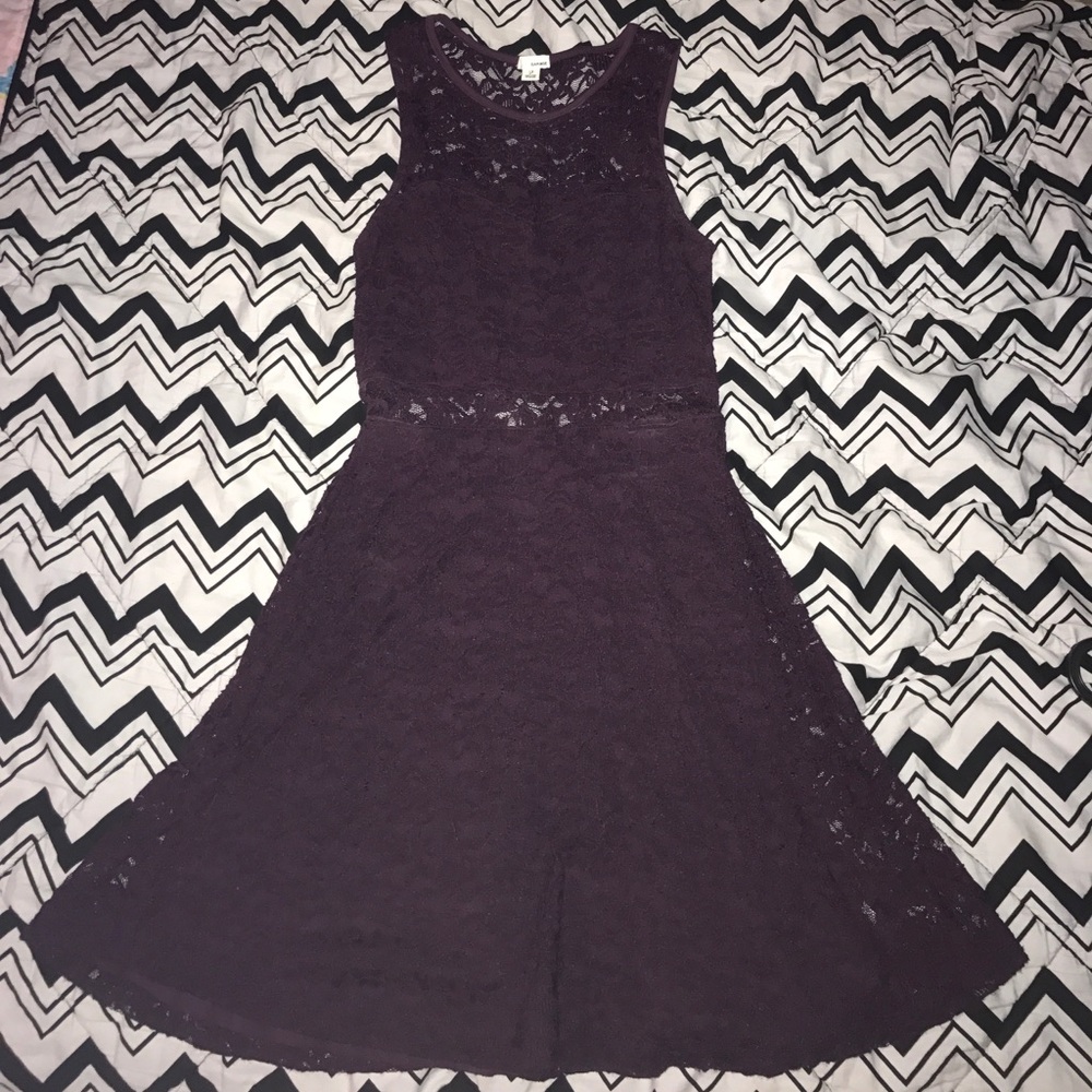 wine color dress. can wear to special occasions.