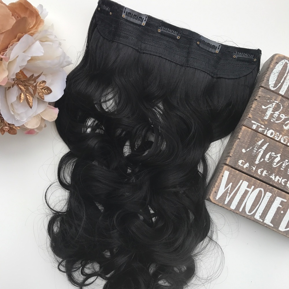 Remy fiber clip on hair extensions