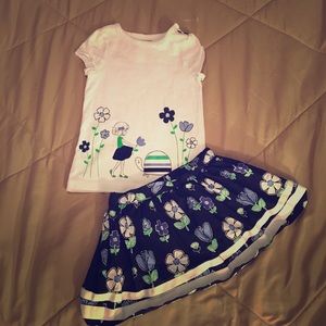 Gymboree, Top & Skirt NWOT