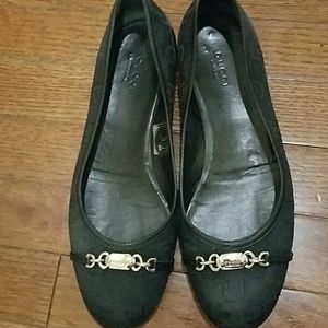 Gucci T. Morsetto Jacquard canvas flats