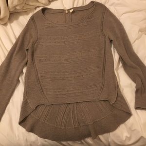 Anthropologie Tan High Low Sweater