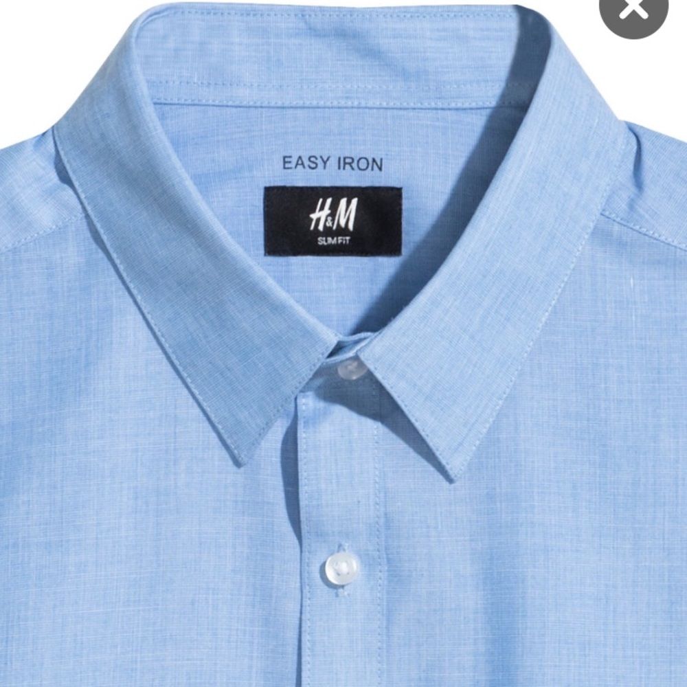 Blue Button Up - Picture 2 of 2