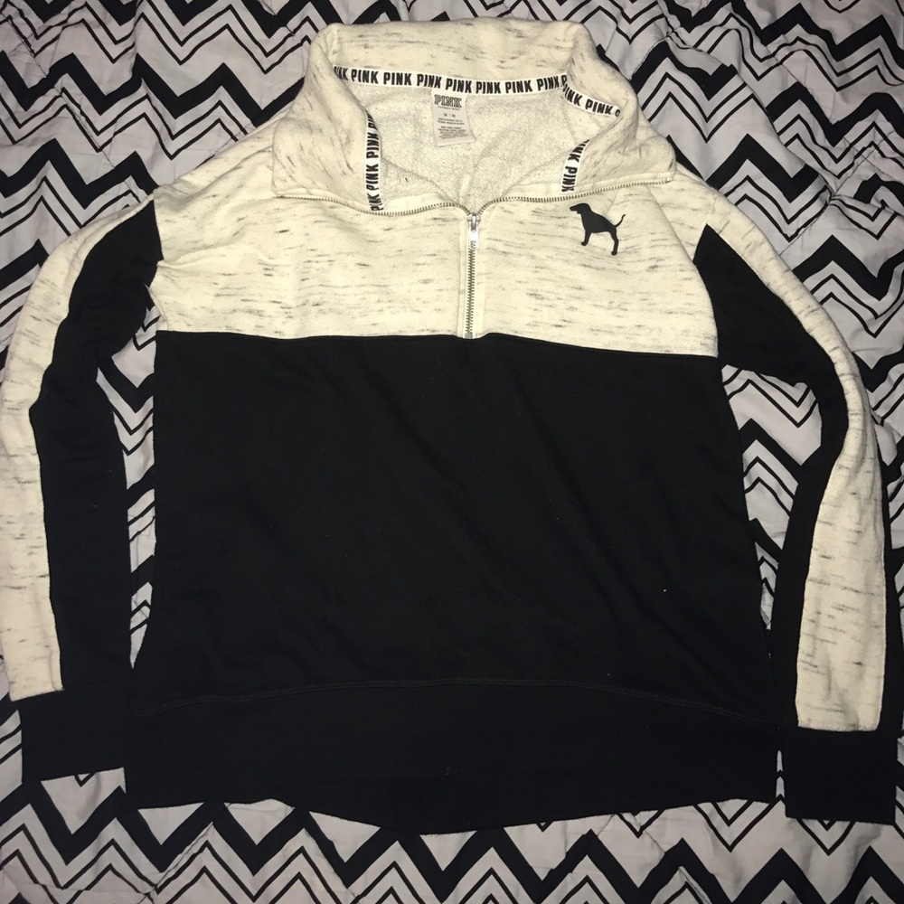 Pink mid zip up