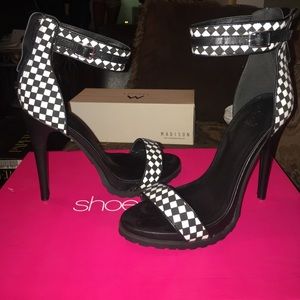 Black Checkered Heels