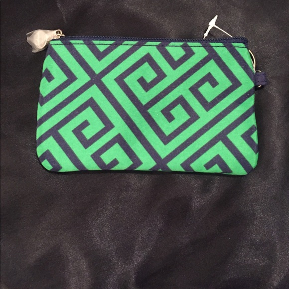 Initials brand new wallet keychain green navy - Picture 4 of 4