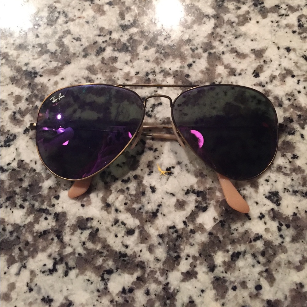 AUTHENTIC Rayban Purple Mirror Aviator
