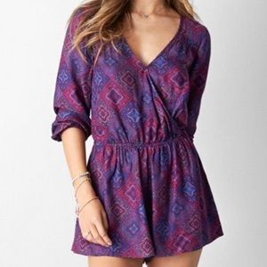 American eagle purple floral romper