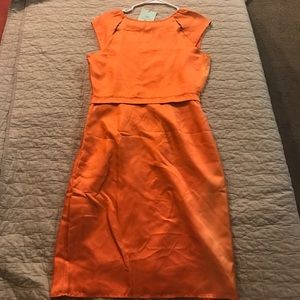 Tangerine silk dress by Tocca. Perfect for spring!