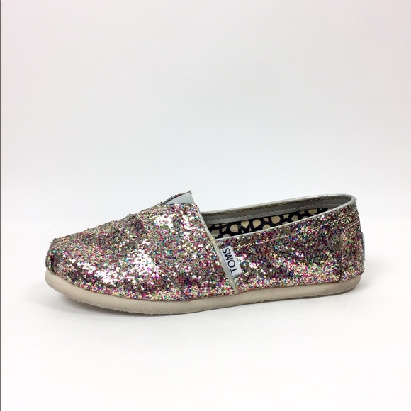 TOMS Shoes - Toms Glitter Classic Slip On Shoes 5