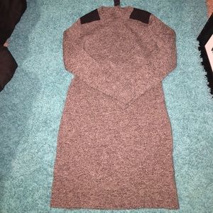 Wool grey sweater dress