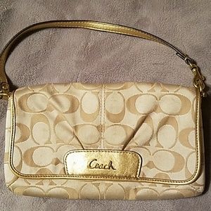 Coach clutch, gold