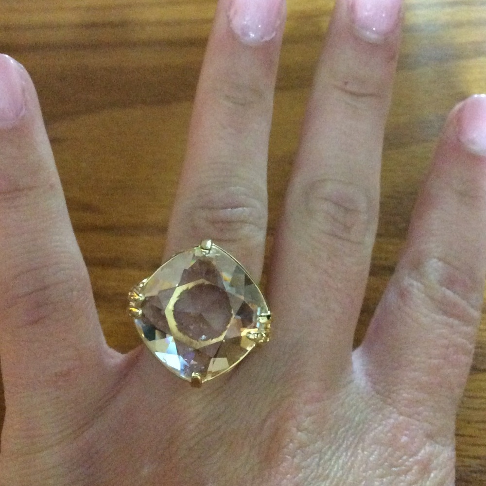 Swarovski Crystal Gold Ring - Picture 2 of 6