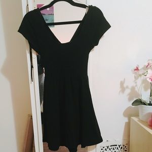 Forever 21 Black Dress with Open Cross Back