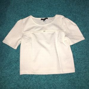 Cropped white top