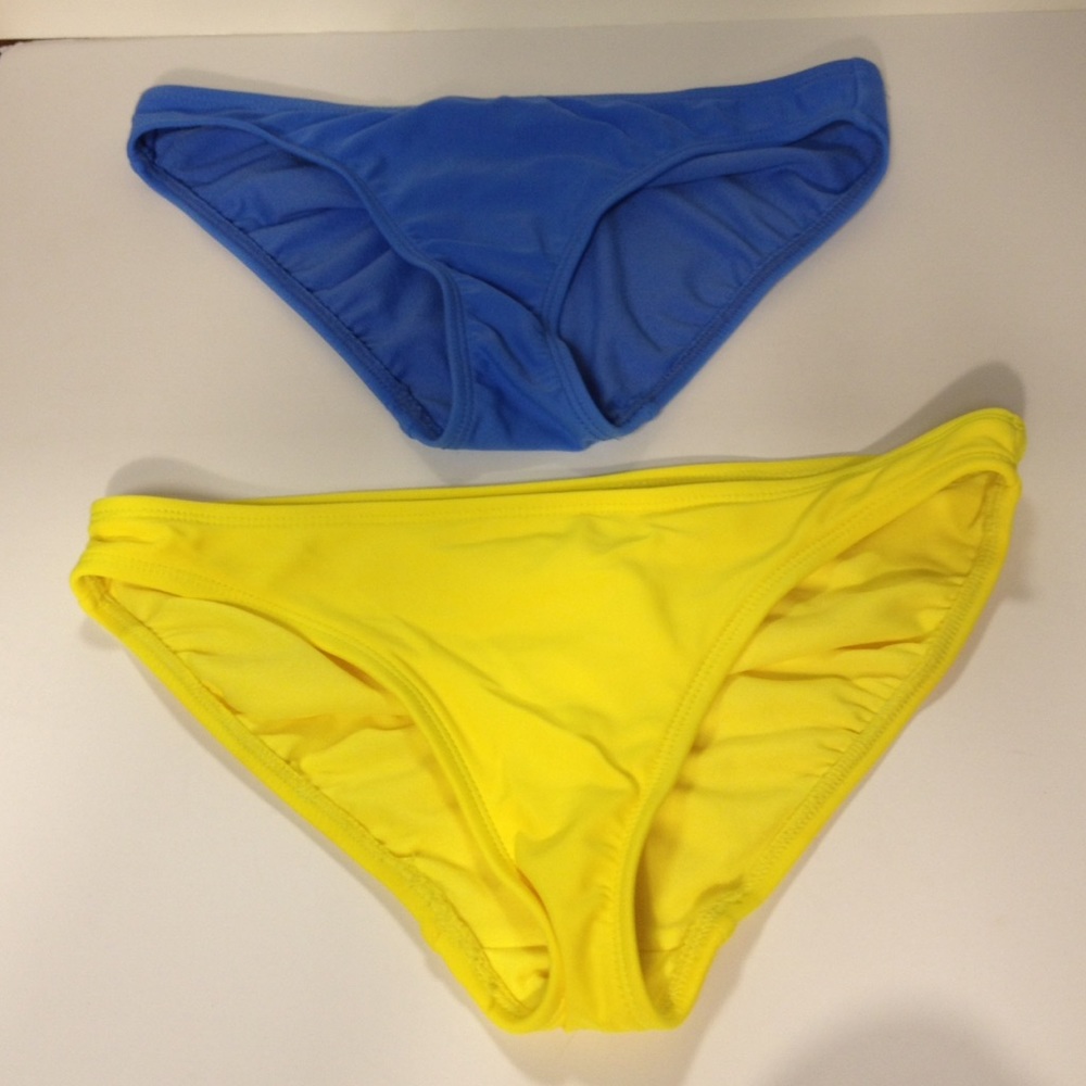 Set of two OP bikini bottoms small blue  yellow