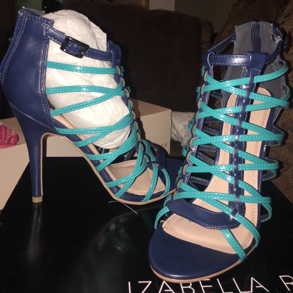 Blue Strapped Heels