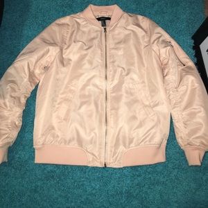 Blush pink bomber jacket
