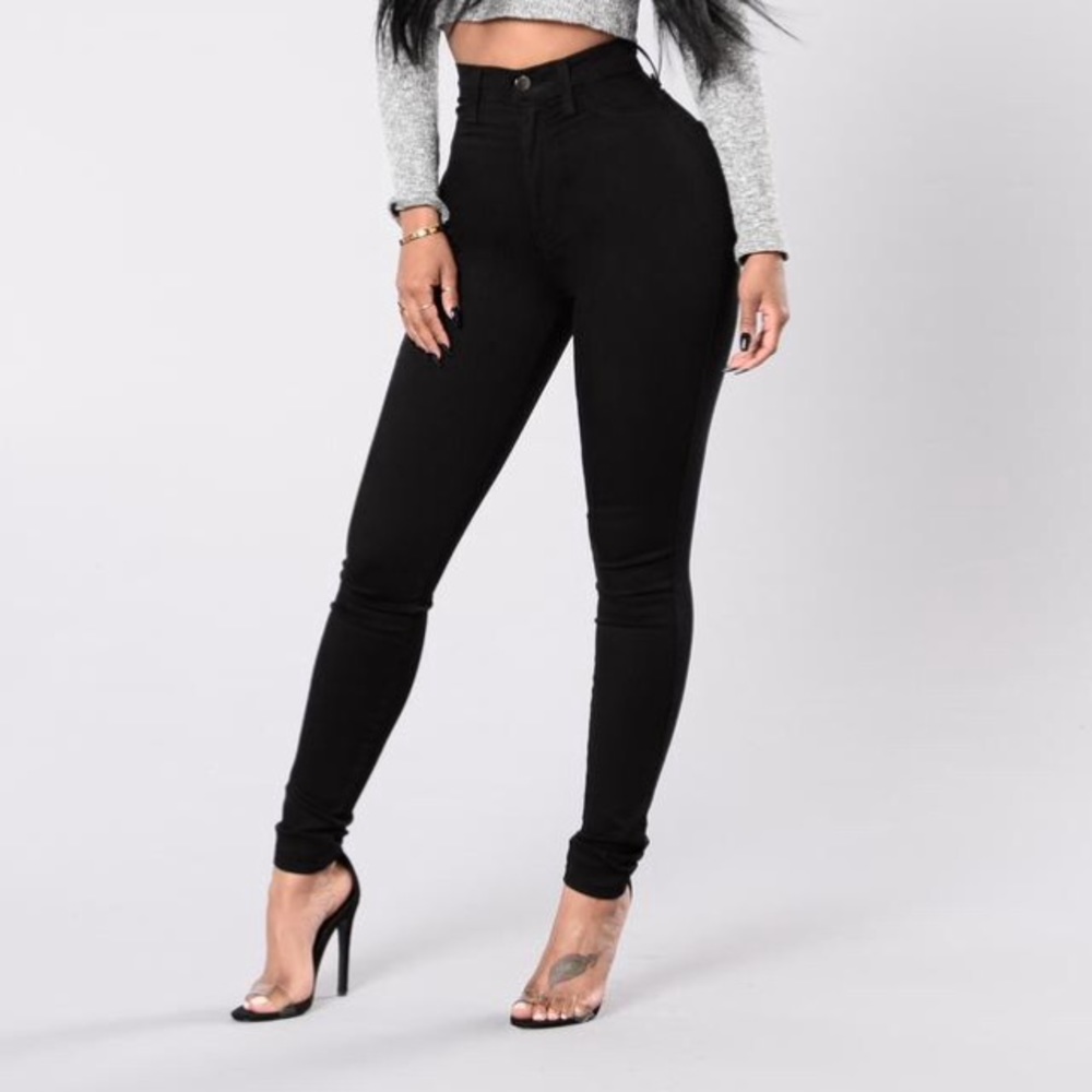 Size 11 fashion nova high waisted black jeans
