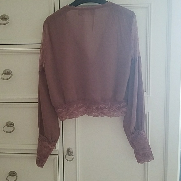 💗 Host Pick 8/26 💗 Gorgeous Mauve Sheer Blouse - Picture 8 of 8
