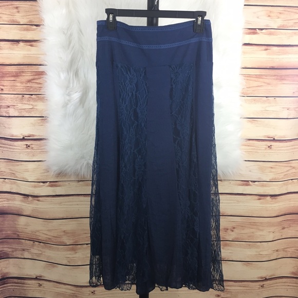Dresses & Skirts - Dark blue lace skirt (preloved)