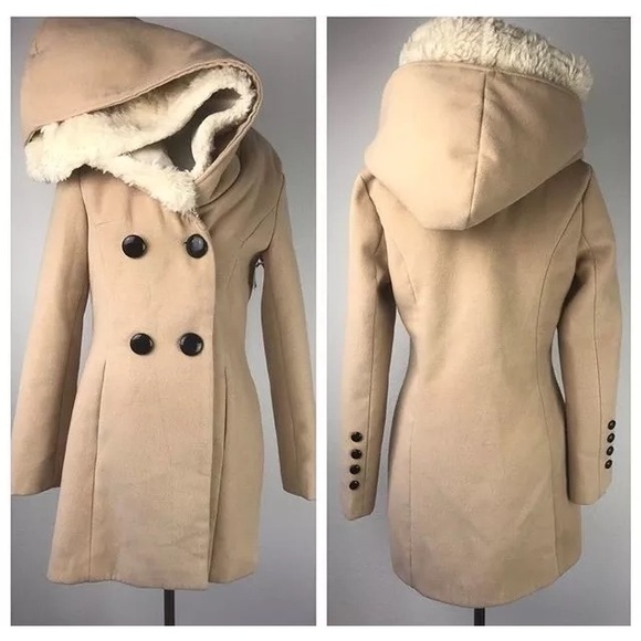 MaxMara Jackets & Blazers - Vintage Max Mara Fur Hood Jacket Coat Sz 4