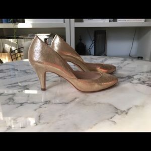 Loeffler Randall gold mid-heels