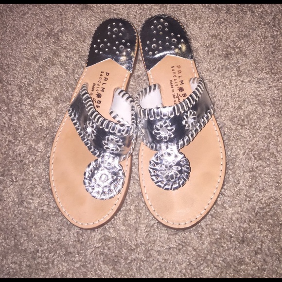 Jack Rogers Shoes - Silver Palm Beach Sandals