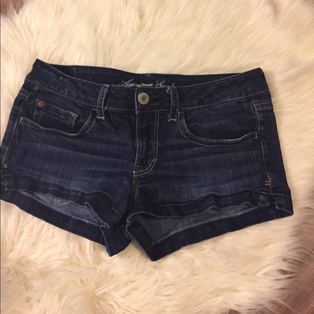 AEO blue jean shorts