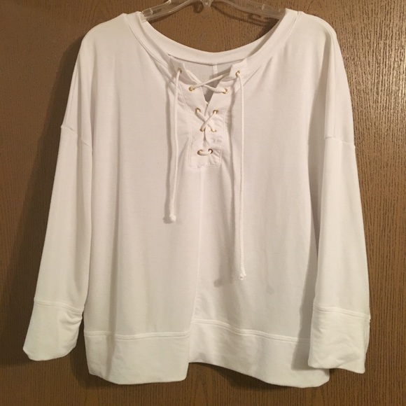 Long sleeve White Casual Sweater - Picture 1 of 2