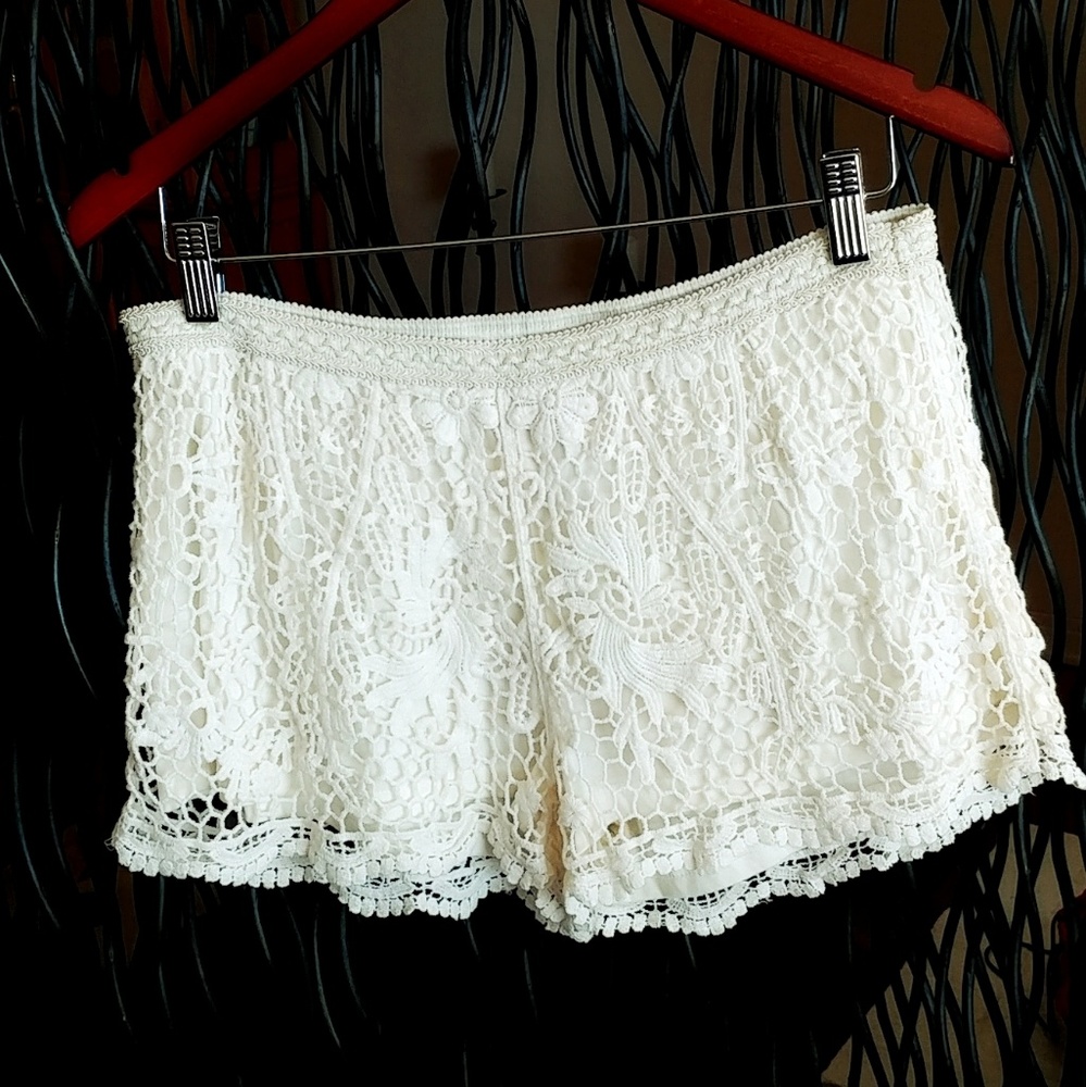 Adorable crocheted beach inspired comfy shorts