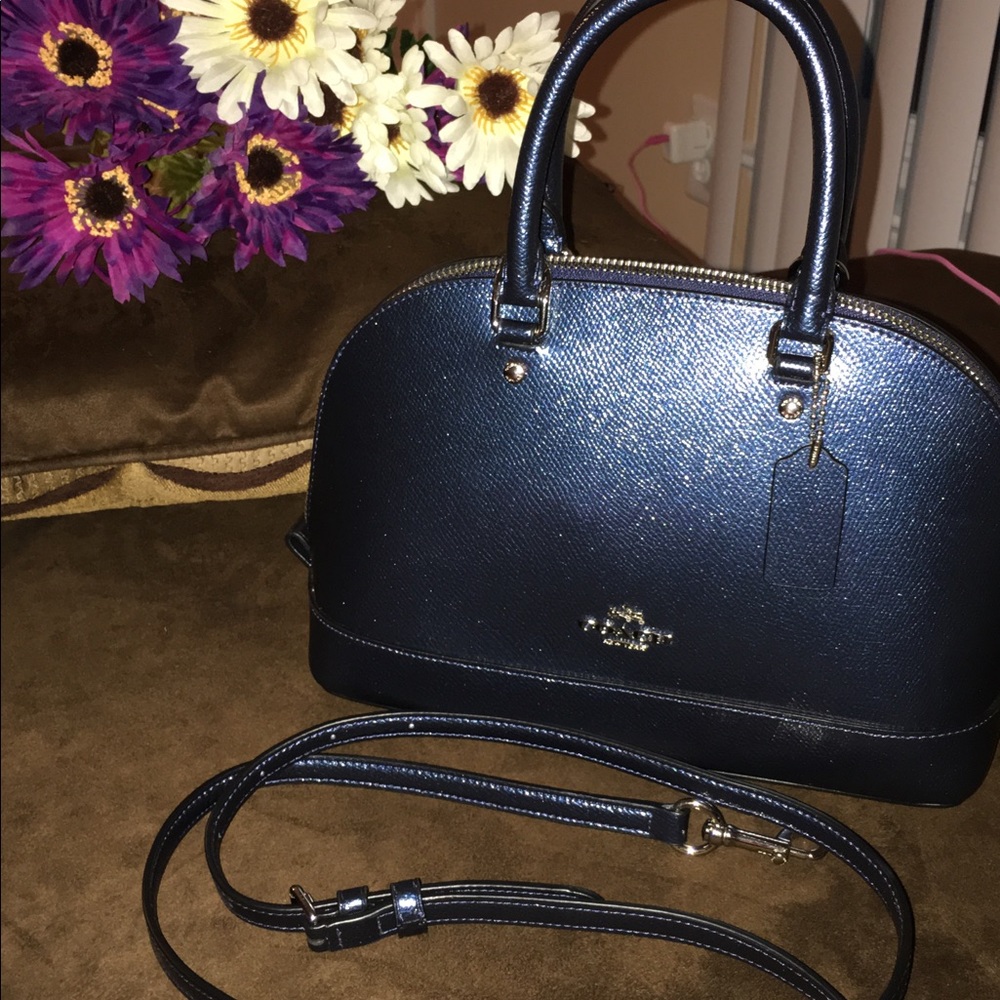 🌻SOLD🌼MINI SIERRA SATCHEL IN METALLIC CROSSGRAIN