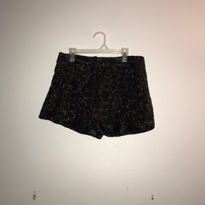 Sequin black shorts