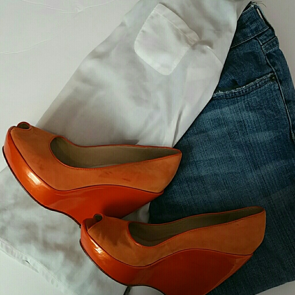 Bernardo Peep Toe Wedges - image 1