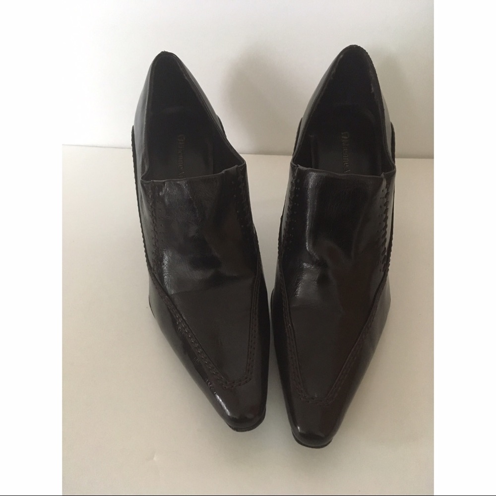 Etienne Aigner Leather Heels Dark Brown 7.5