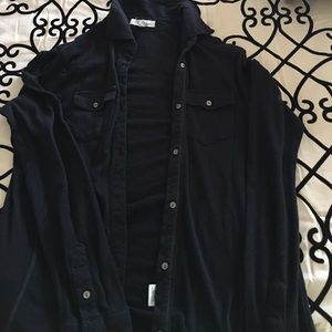 Black button down
