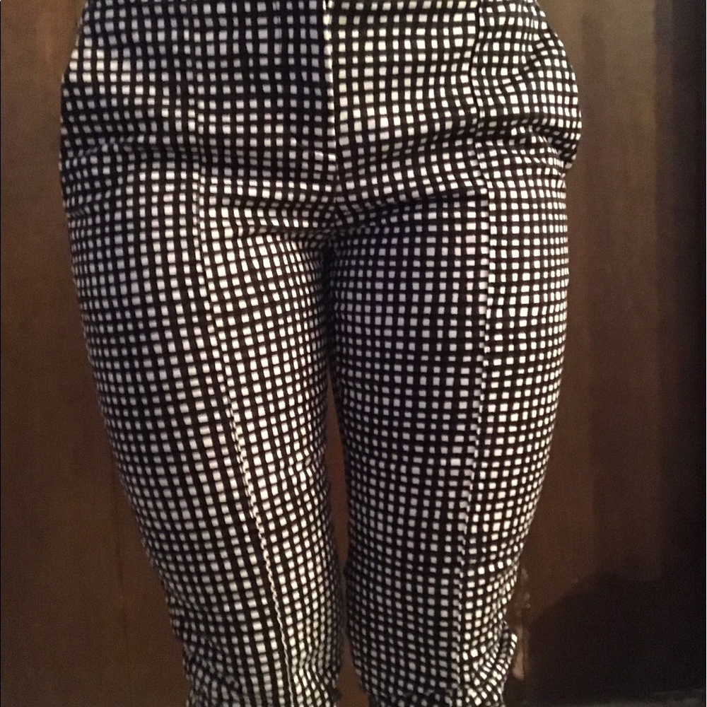 Checkered pants.